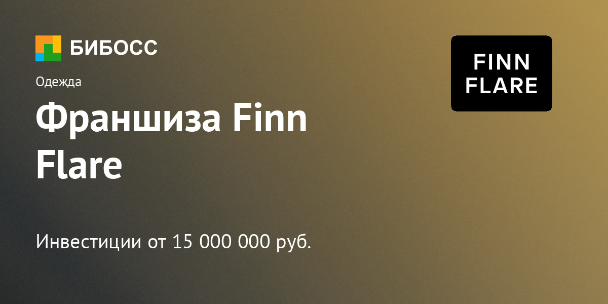 Франшиза Фин Флаер: цена, описание, отзывы