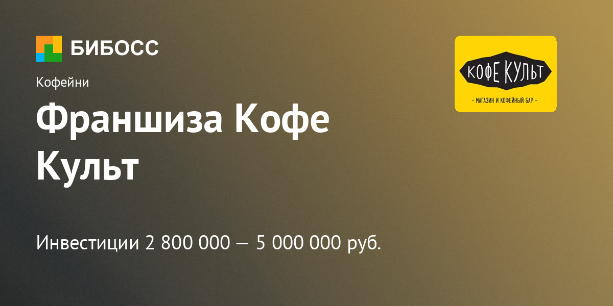 Кофе культ карта