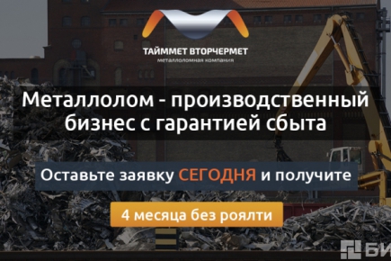 Оставьте заявку на франшизу по металлолому сегодня и получите 4 месяца без роялти