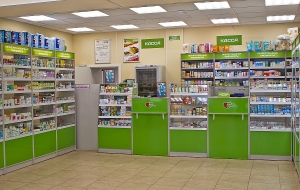 Пример оформления торгового зала аптеки 