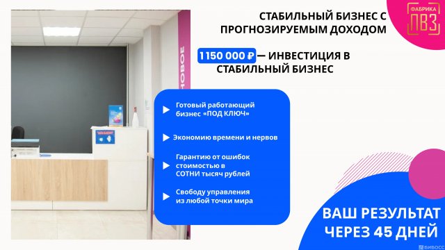 Франшиза Фабрика ПВЗ