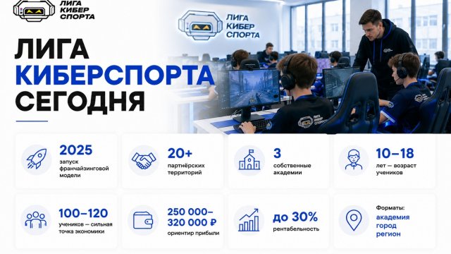 Франшиза Академия киберспорта инфографика