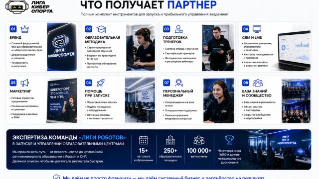 Франшиза Академия киберспорта инфографика