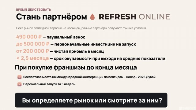 Франшиза Refresh Online