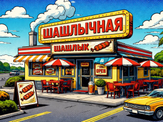 Kebab cafe со зданием