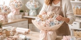 Букеты для новорожденных