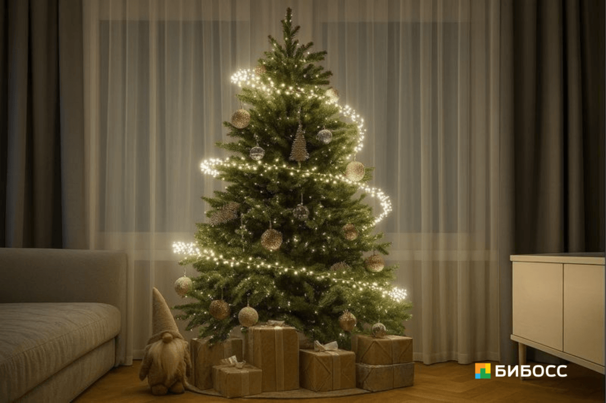 парящая гирлянда для ёлки