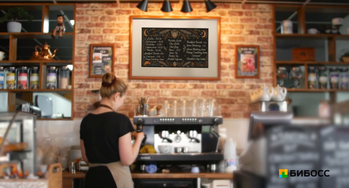 умный холст в кофейне