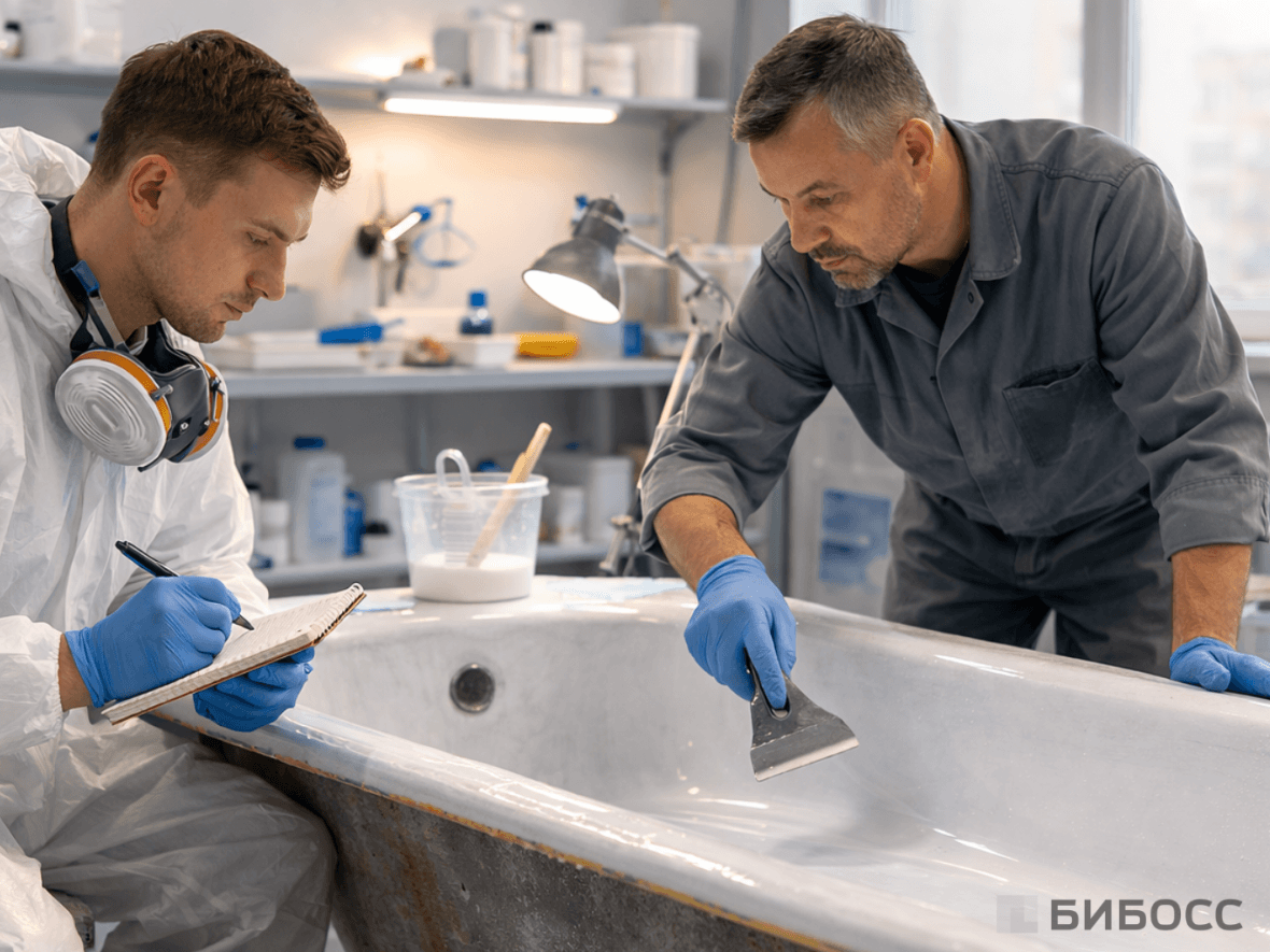 Обучение реставрации старых чугунных и стальных ванн