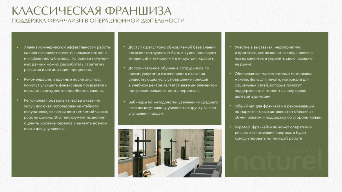франшиза Naturel Studio