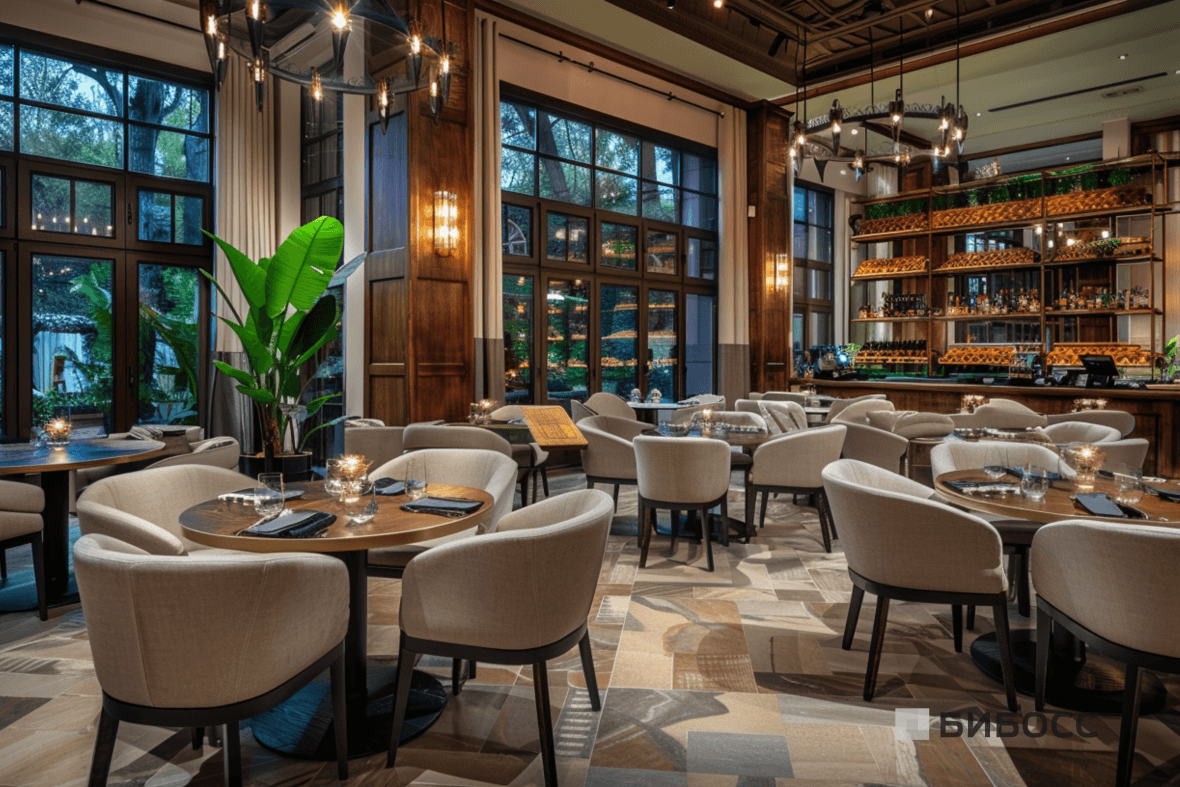 интерьер ресторана европейской кухни