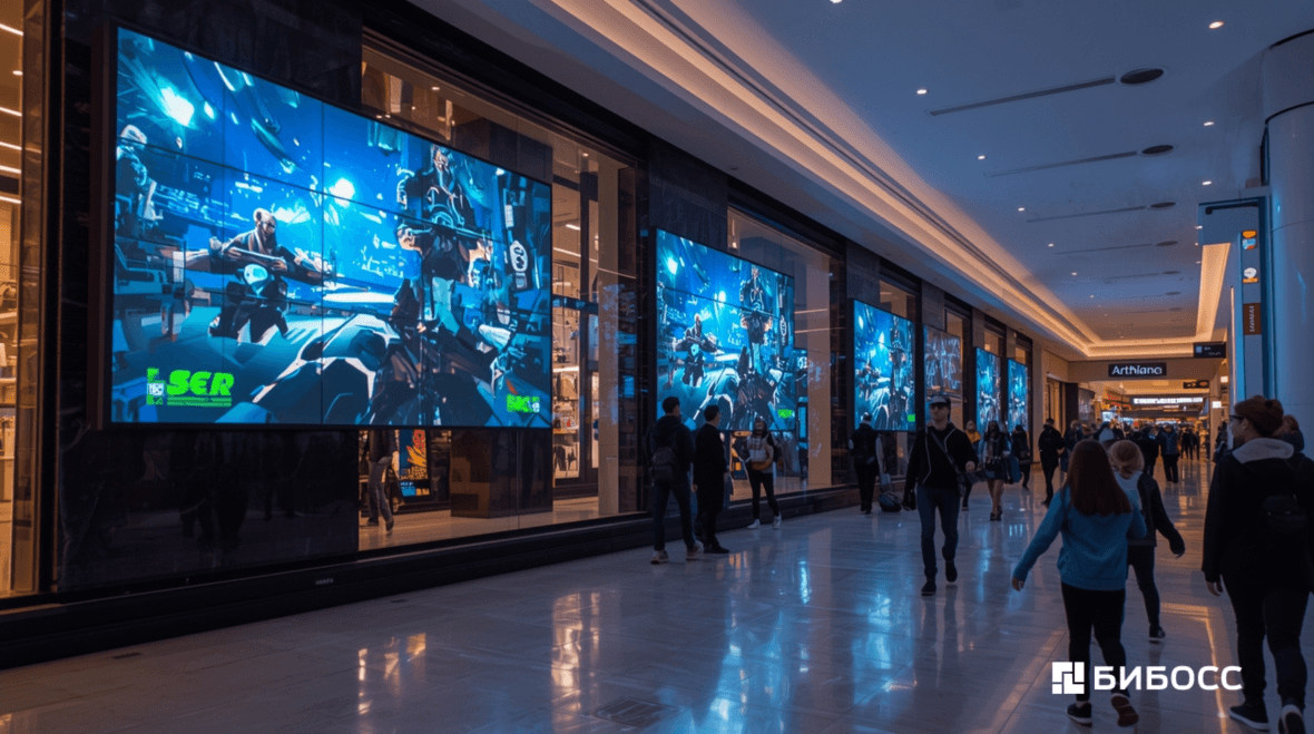 реклама vr-арены в ТРЦ