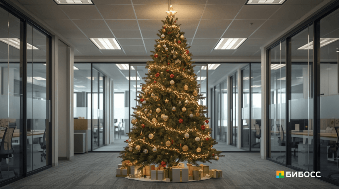 елка в офисе