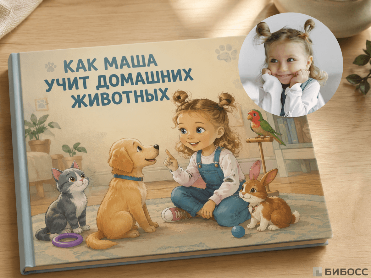 Персонализированная книга, основанная на изображении ребёнка клиента