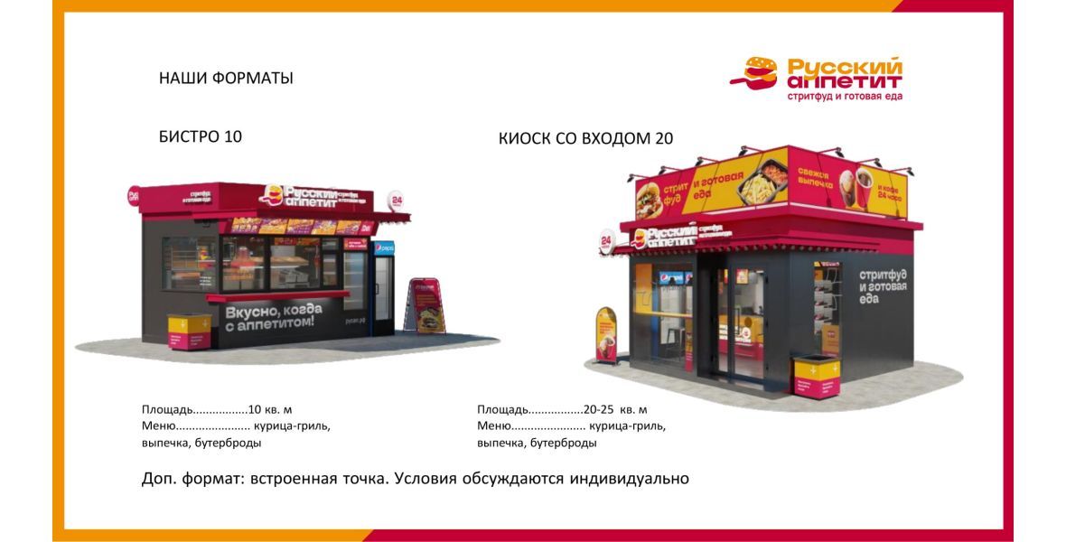 Киоски франшизы Русский Аппетит
