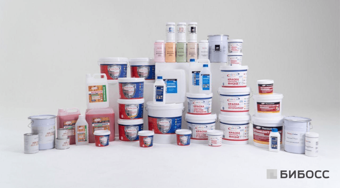 ассортимент бренда красок и строительной химии