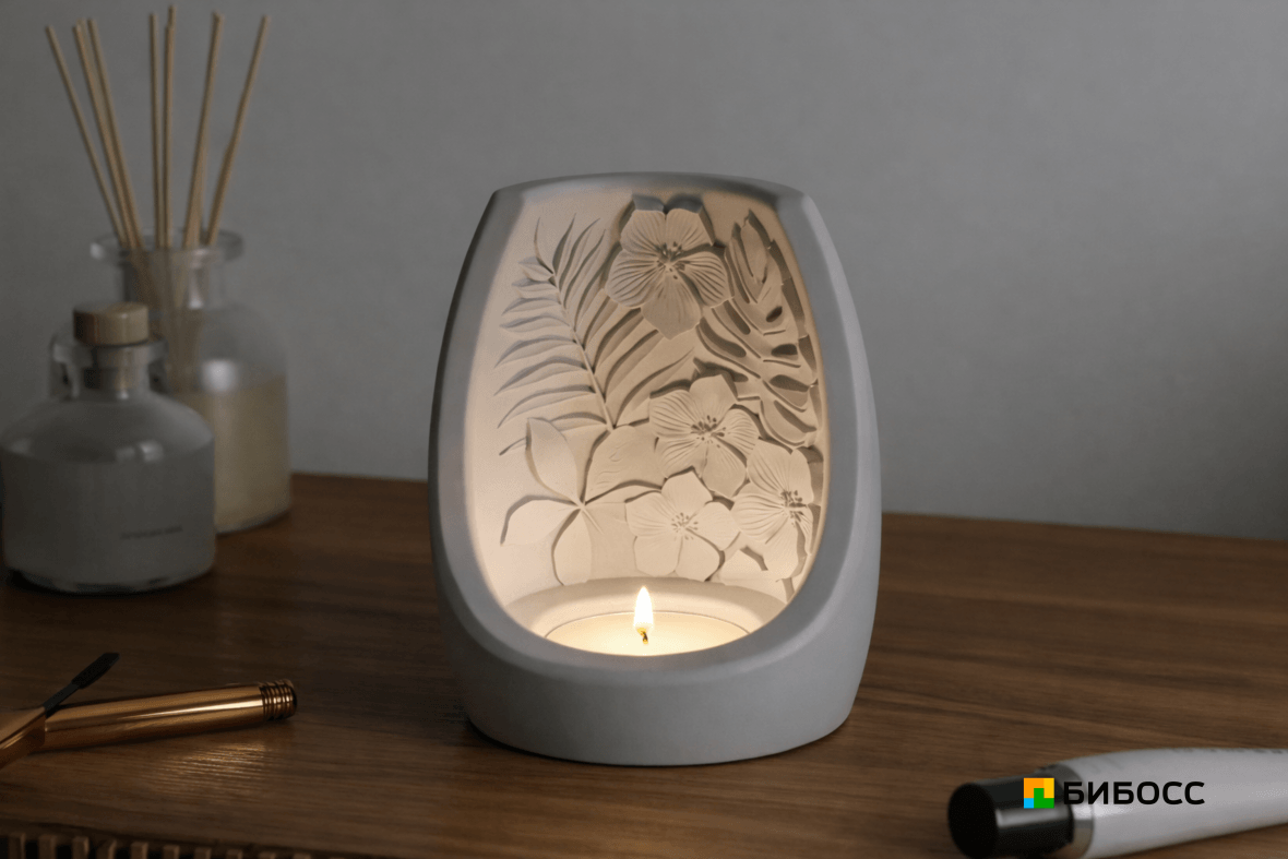 подсвечники из бетона с авторским дизайном