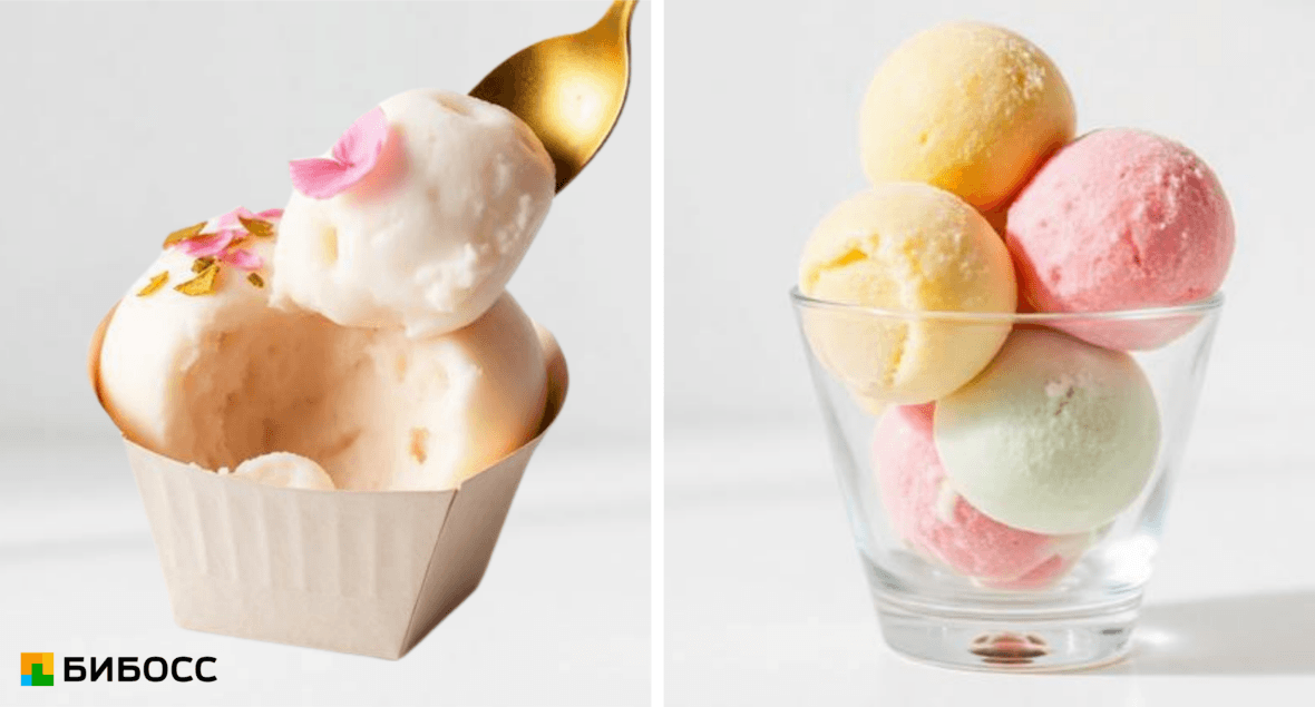 варианты подачи моти-мороженого