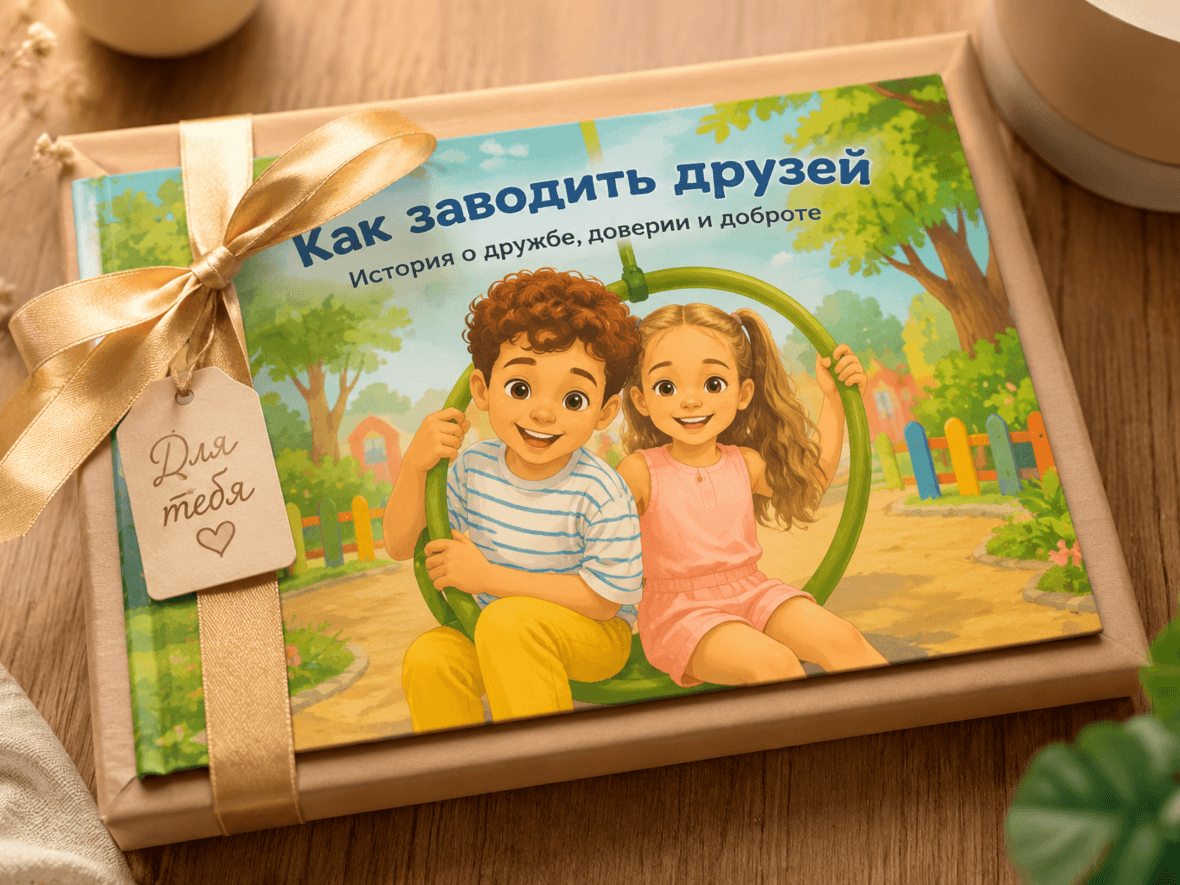 Пример подарочного издания персонализированной книги с ИИ-изображениями