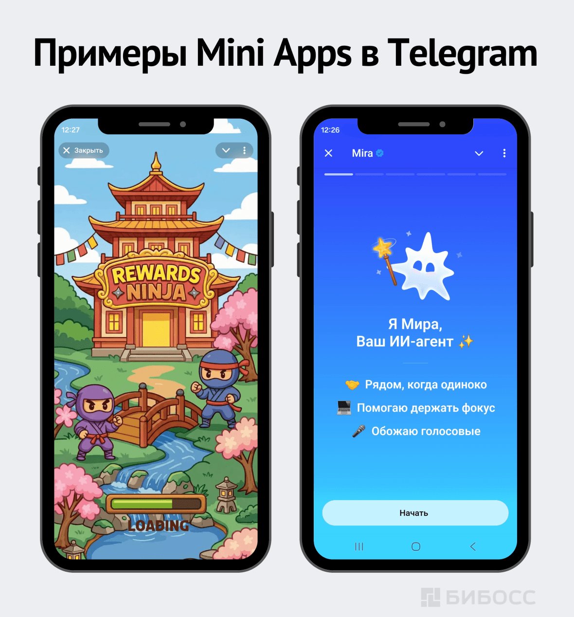 Примеры Mini Apps в Telegram