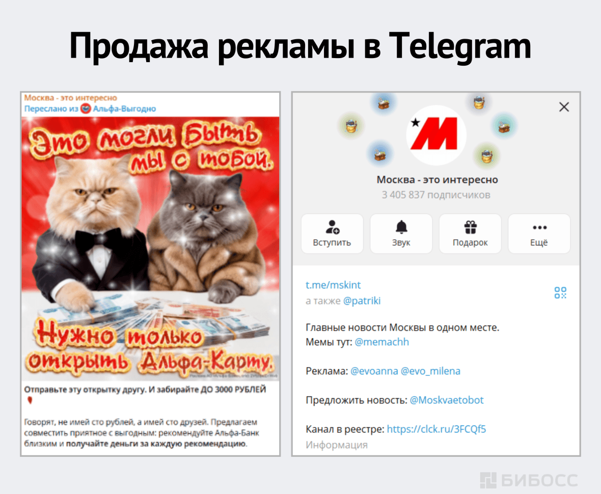 Продажа рекламы в Telegram