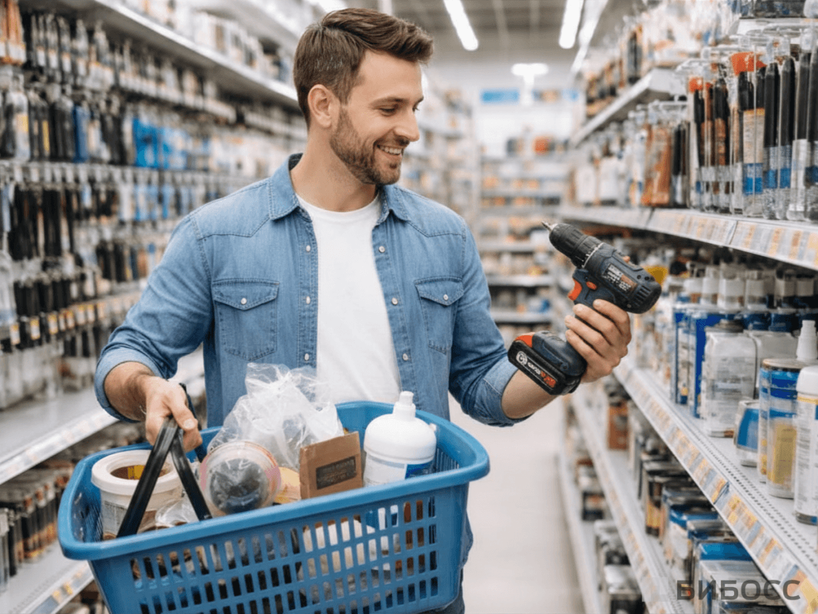 Покупка инструментов в строительном магазине для бизнеса по реставрации старых чугунных и стальных ванн