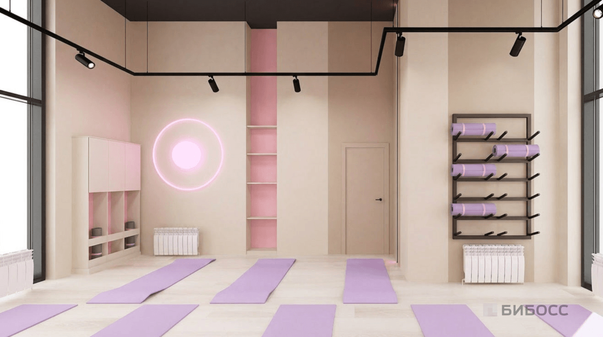 интерьер студии фитнеса