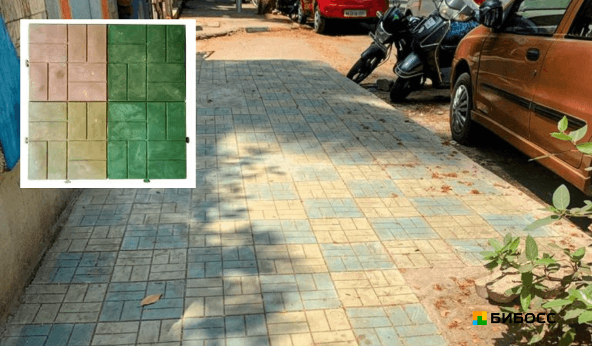 тротуарная плитка из переработанного пластика