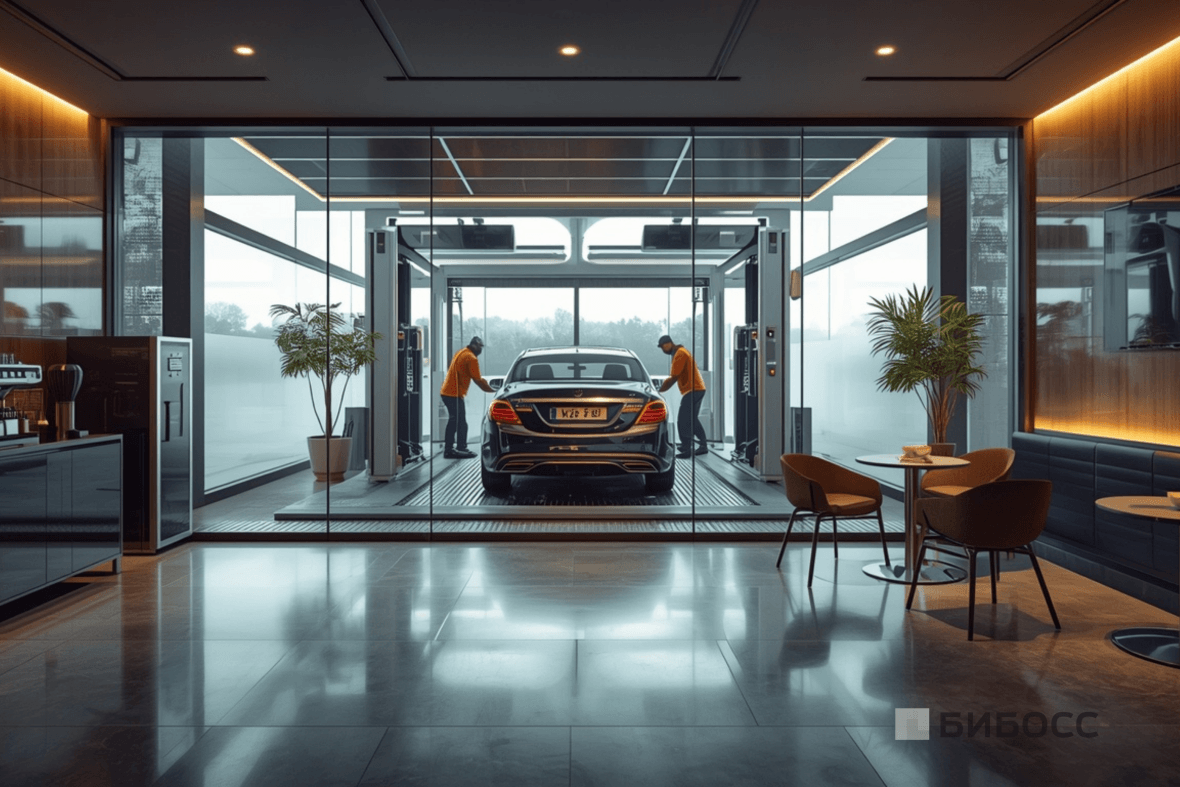 зона ожидания на автомойке