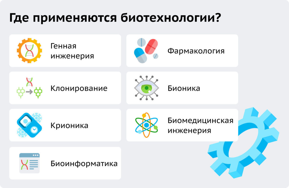 инвестиции в биотехнологии, где применяются биотехнологии