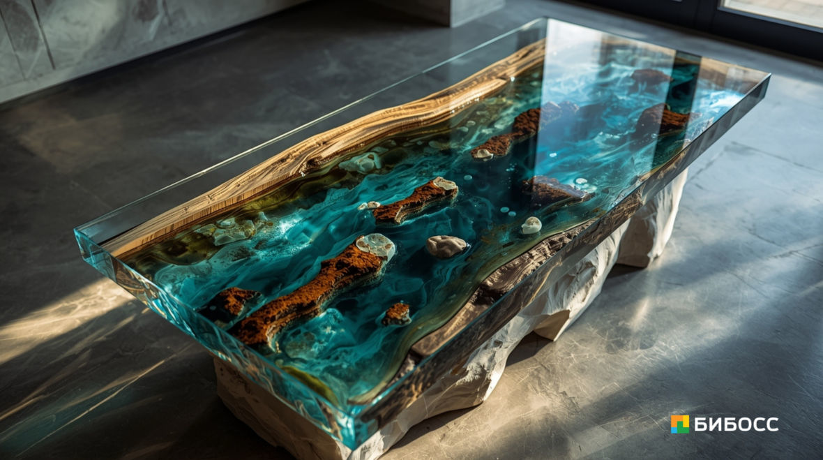 журналик столик из эпоксидной смолы