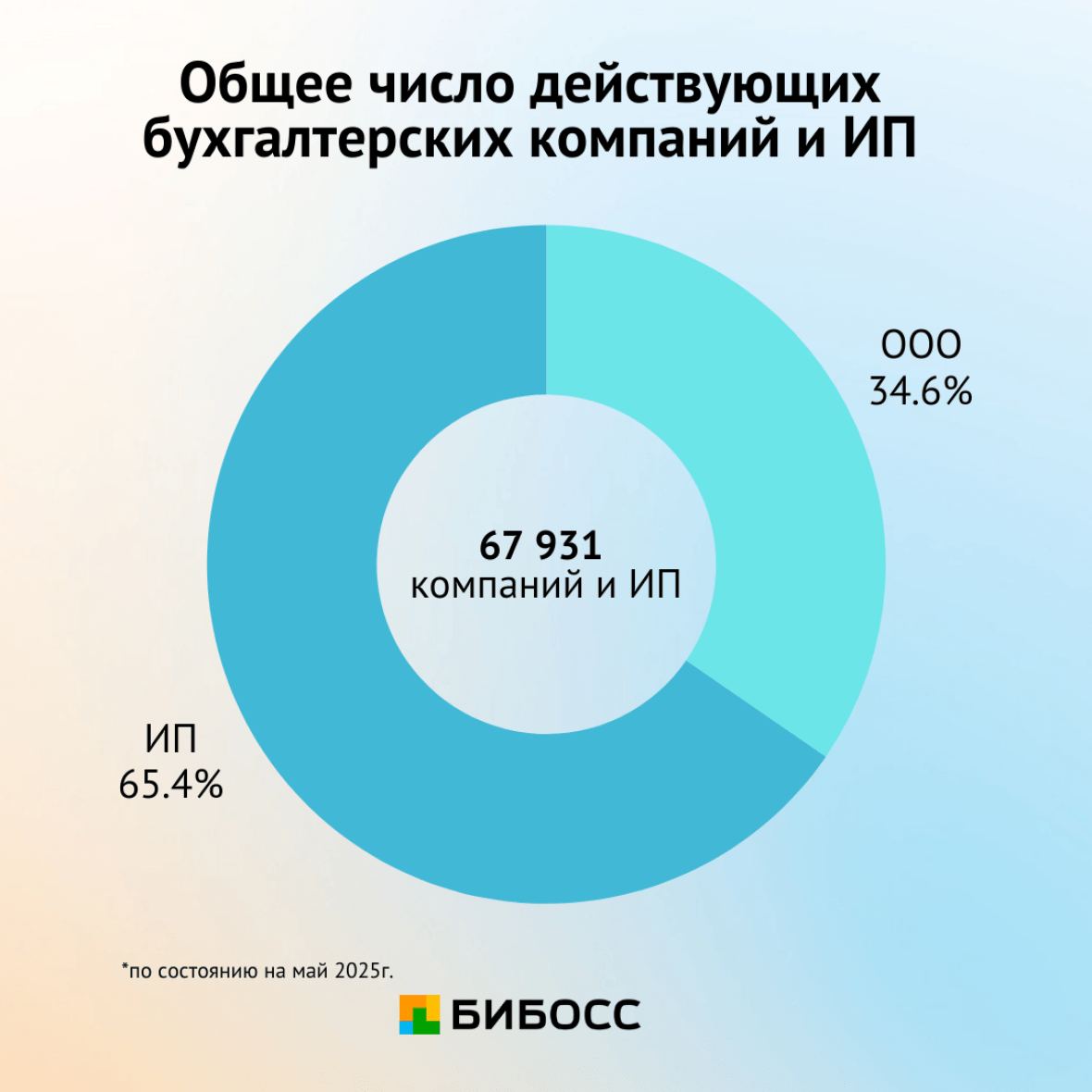 число бухгалтерских ооо и ип в россии