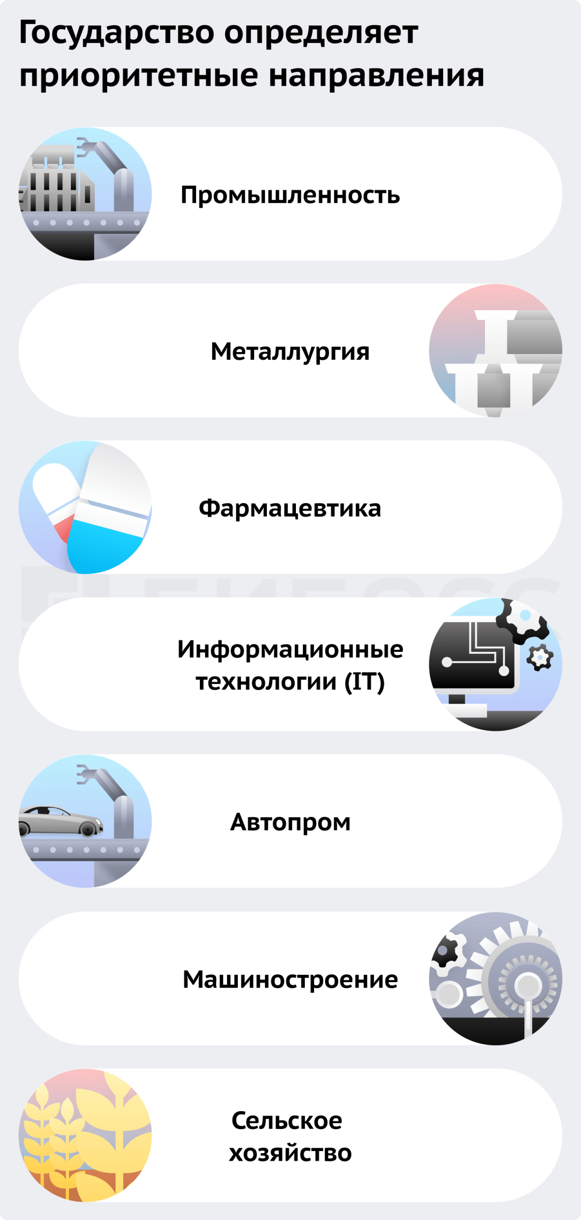 Приоритетные направления бизнеса от государства