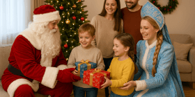 Дед Мороз и Снегурочка на новогодние праздники