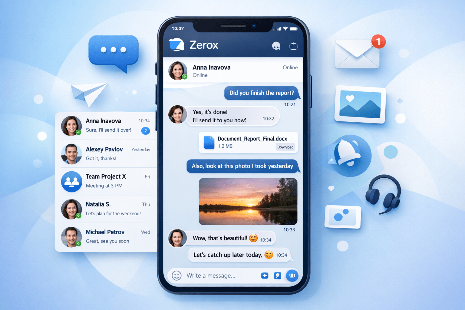 Безопасный мобильный мессенджер нового поколения - ZeroX
