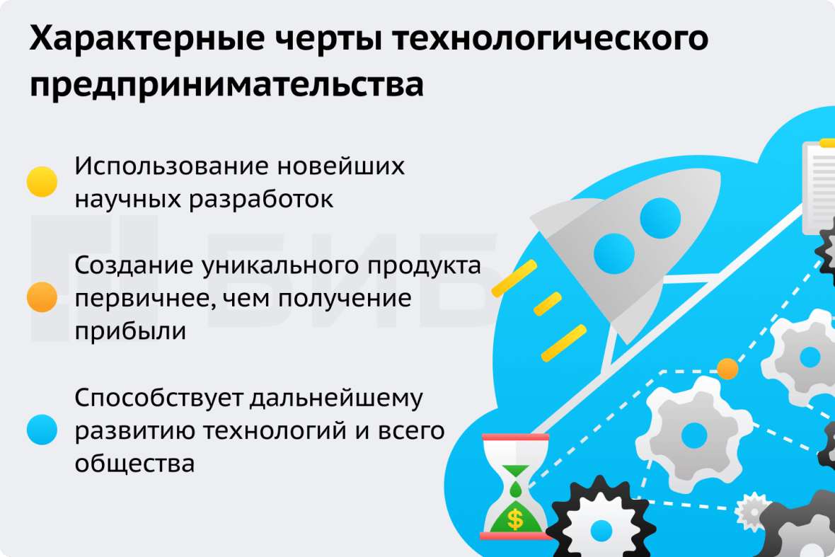 Характерные черты технологического предпринимательства