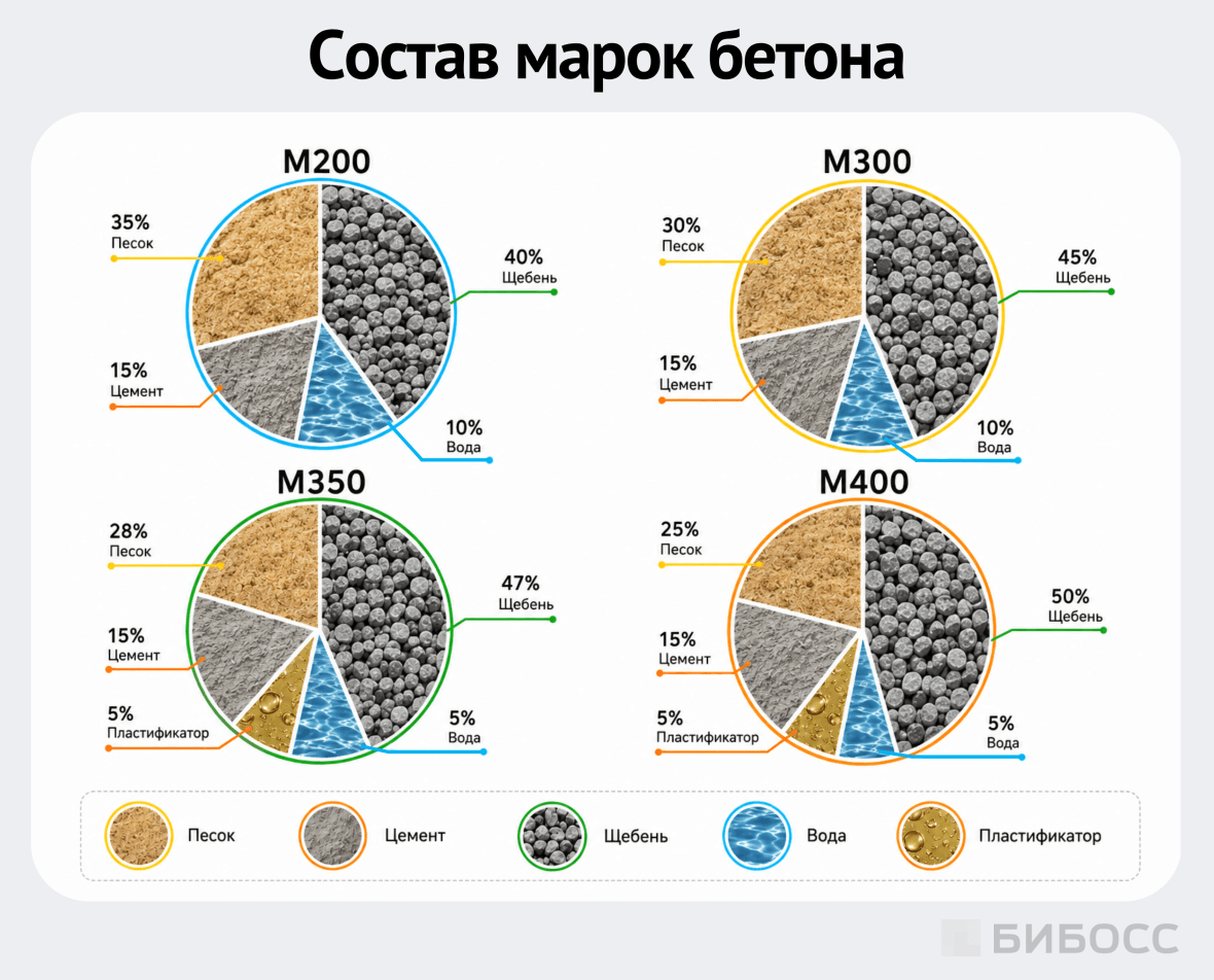  состав марок бетона