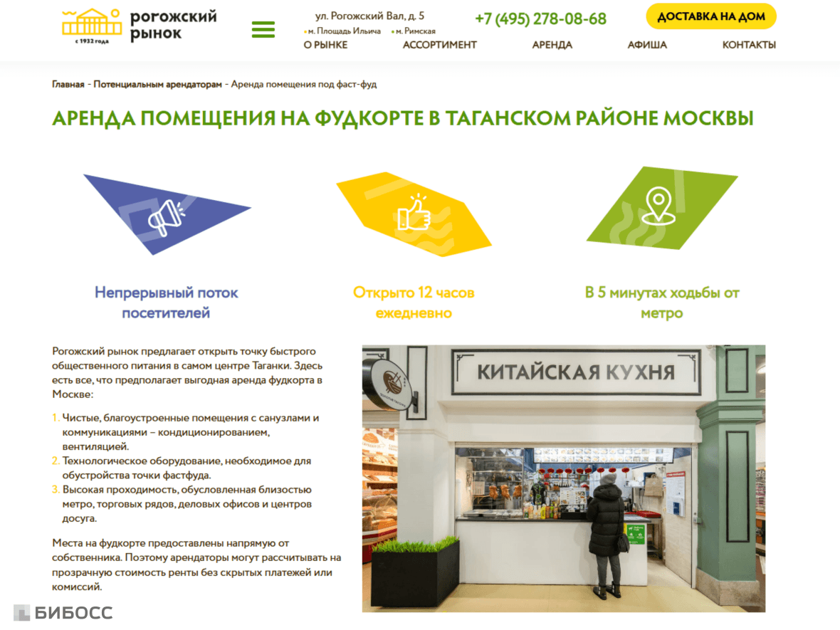 Как арендовать помещение под вьетнамское кафе на фудкорте