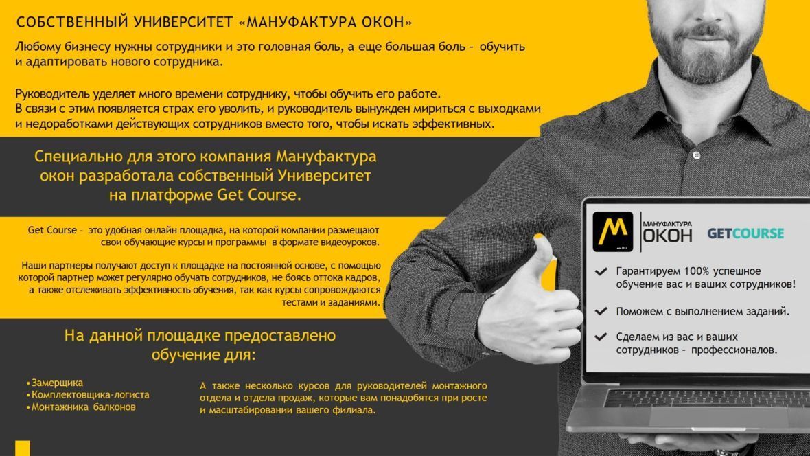 франшиза мануфактура окон